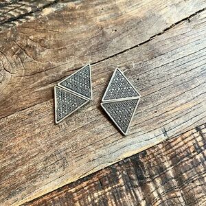 Geometric Silver Earrings
